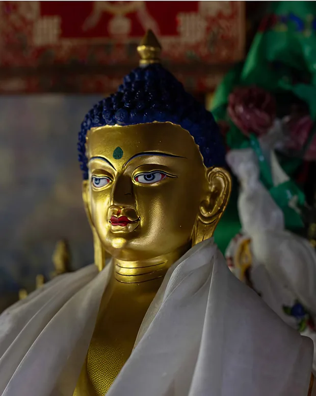 The gilded Shakyamuni Buddha in a Tawang monastery